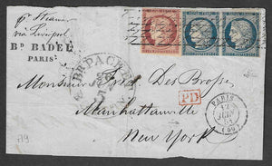 N° 4 en paire et n° 6 - oblitérés sur fragment - signé Brun