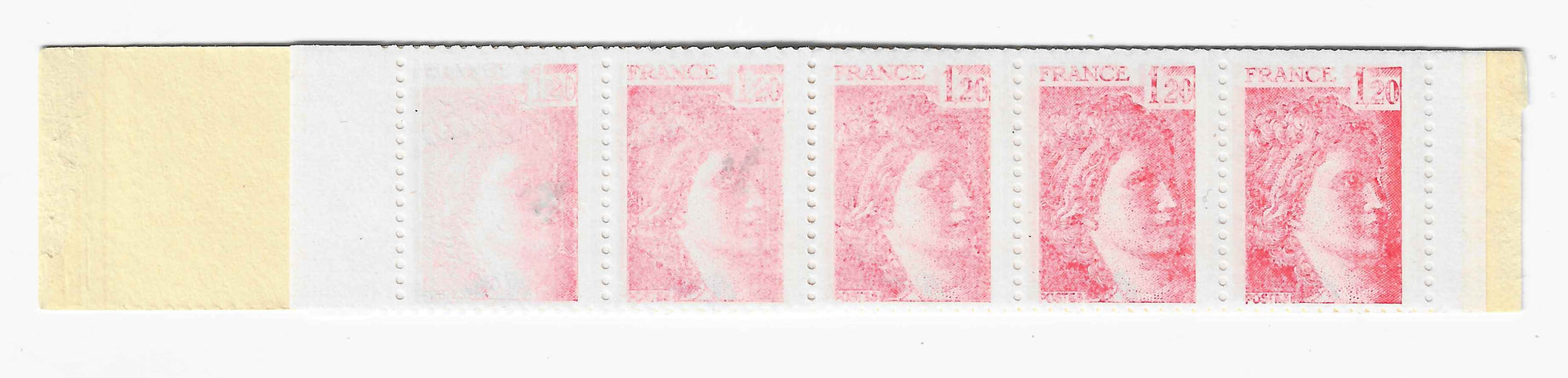 Carnet n°1974-C2b - Sabine - timbres imprimés à sec - neuf** - signé Calves