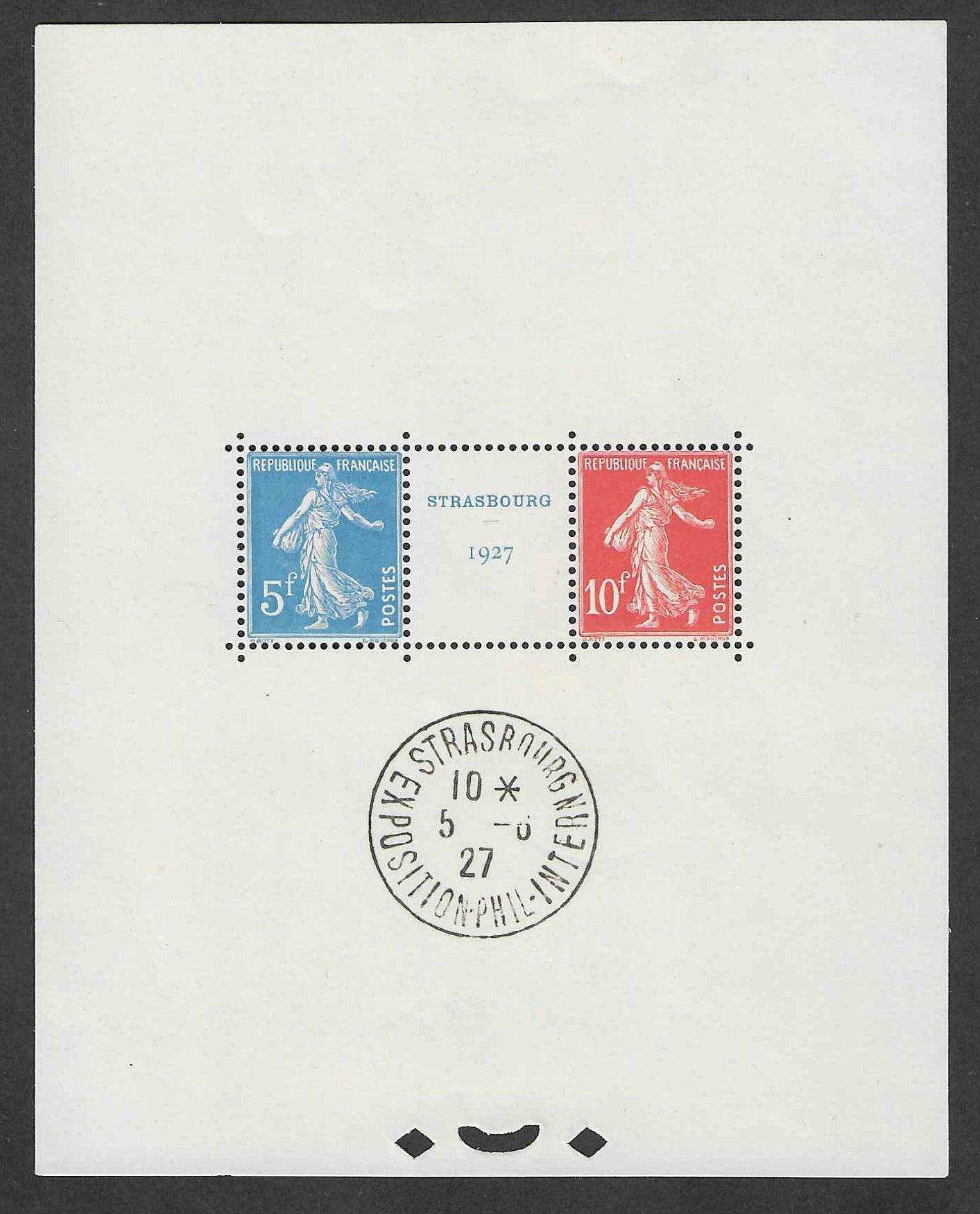 Bloc n° 2b - Exposition philatélique de Strasbourg - neuf** - SUP - signé et avec certificat papier Calves