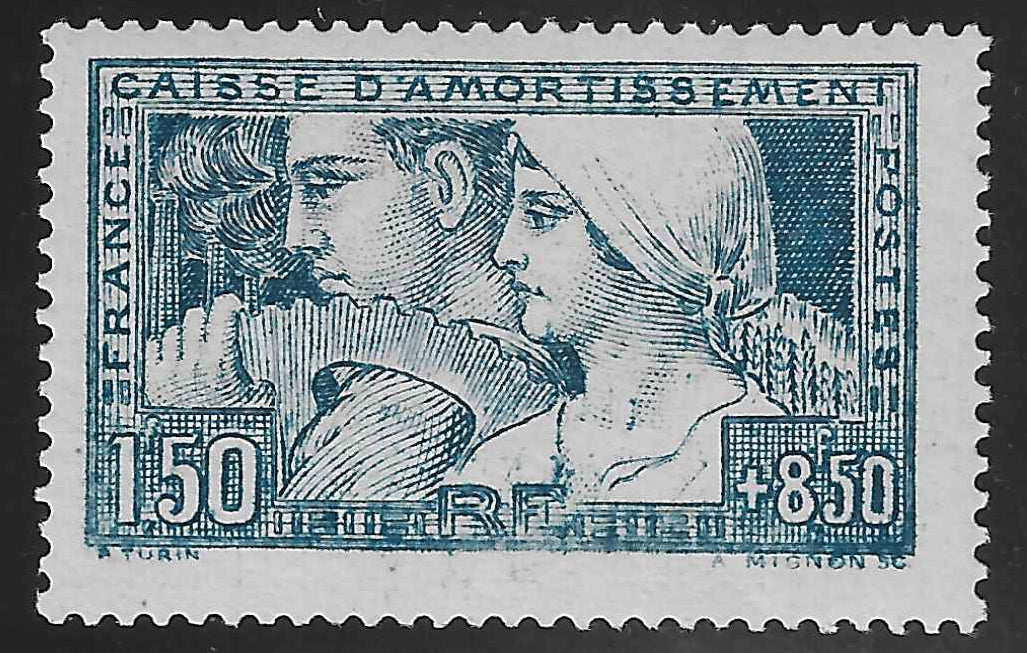 N°YT 252b - travail - état III - neuf** - SUP - signé et avec certificat Calves