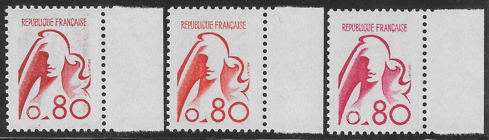 N°Yvert 1841A à 1841C - Marianne de Bequet - série complète - neufs** - SUP - signés et avec certificat papier Calves