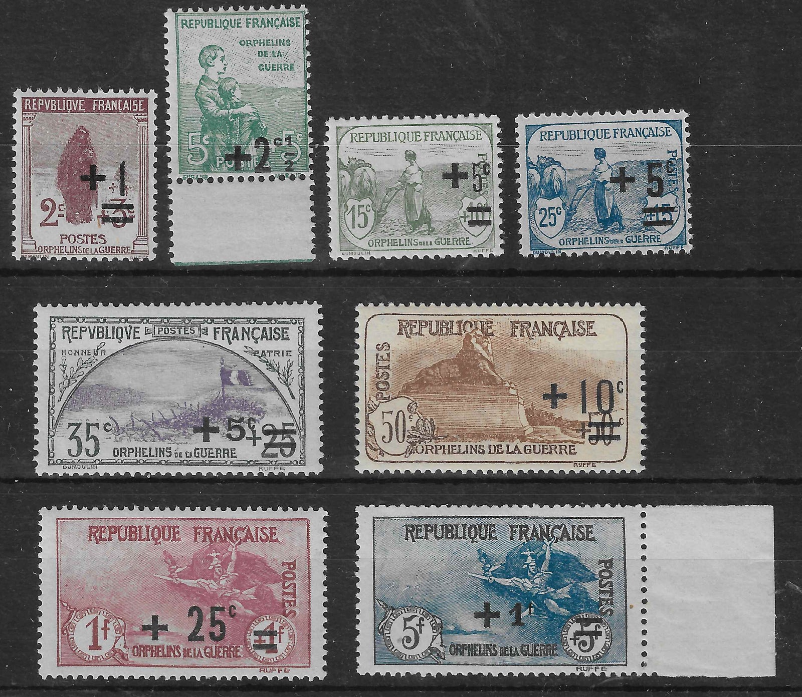 N°YT 162 à 169a - Orphelins - neufs** - SUP - signés et avec certificat Calves