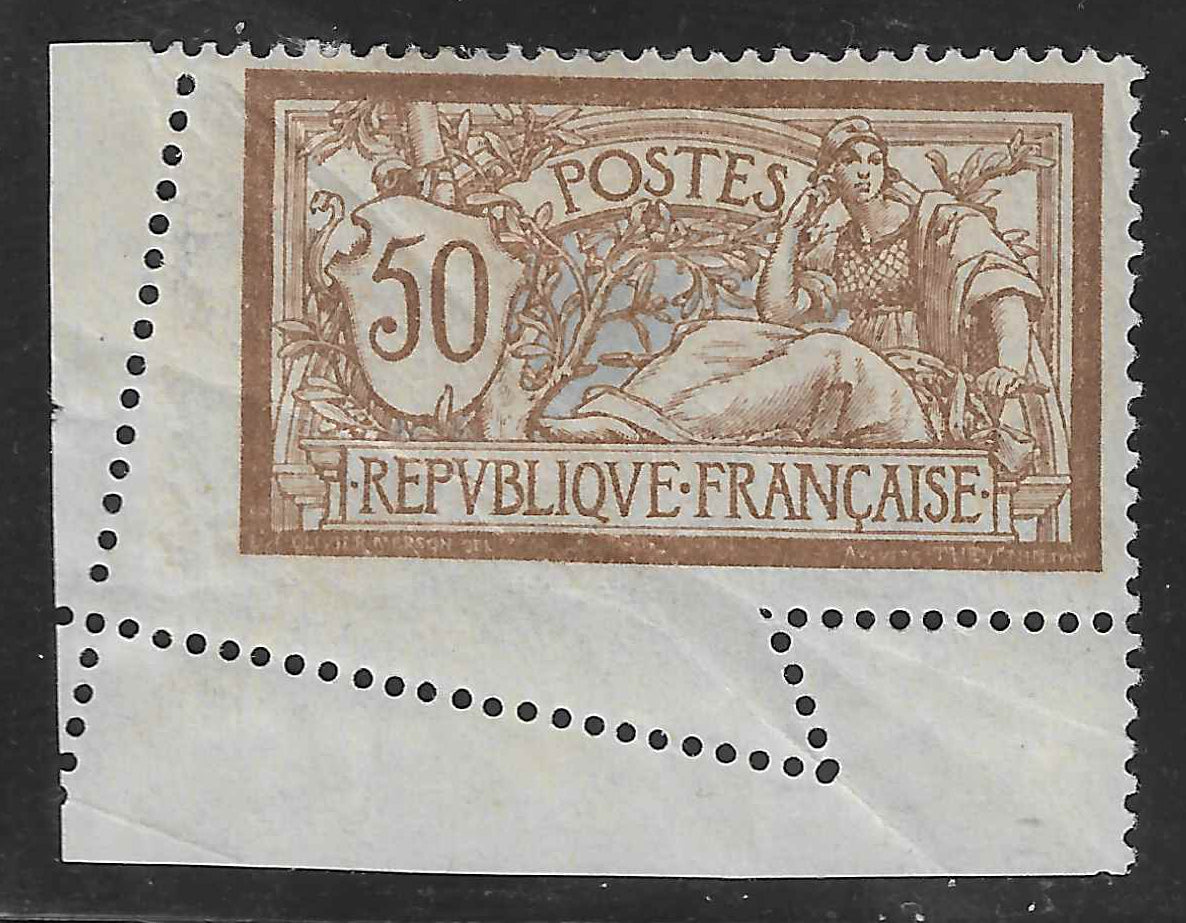 N°YT 120 - Merson - piquage oblique par pliage - neuf* - TB - signé et avec certificat Calves