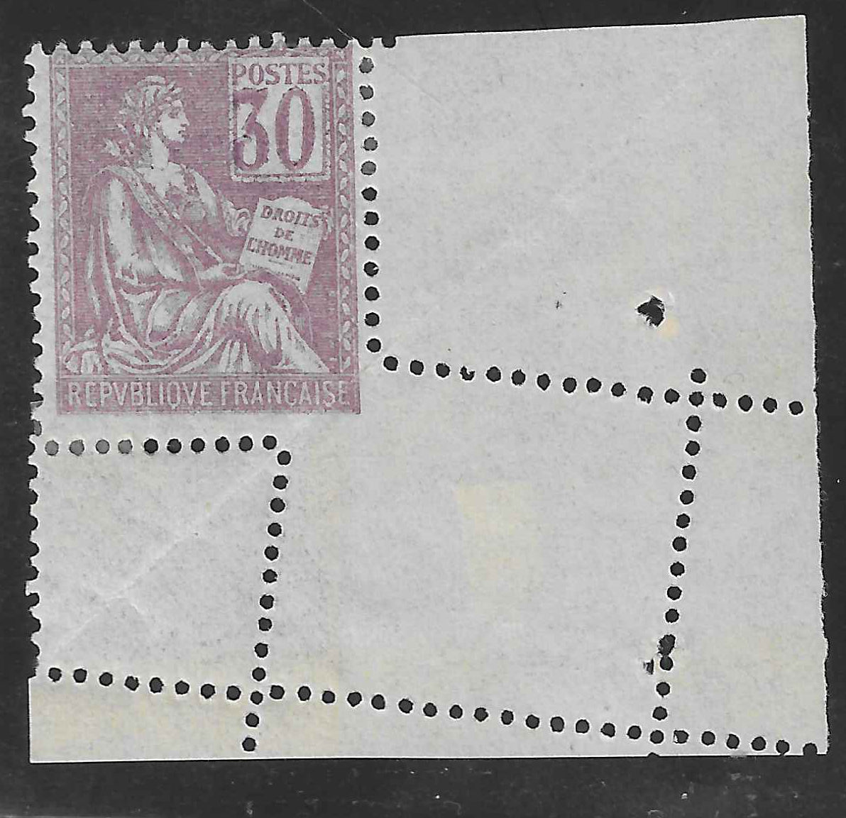 N°YT 115 - Mouchon - piquage oblique par pliage - neuf* - TB - signé et avec certificat Calves