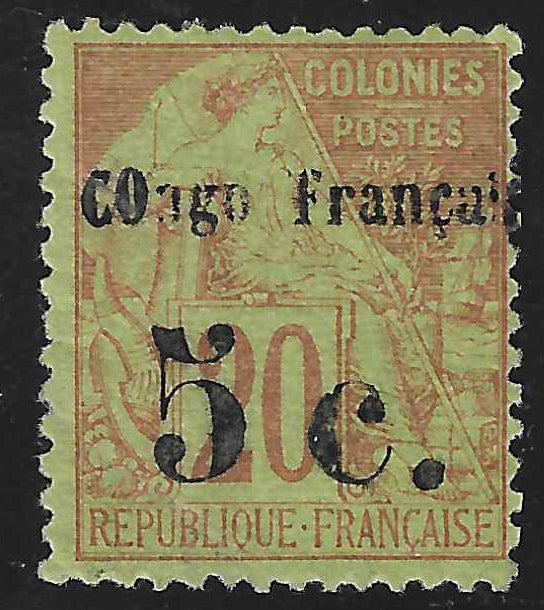 Congo - n° 3 - neuf* - TB - signé et avec certificat papier Calves