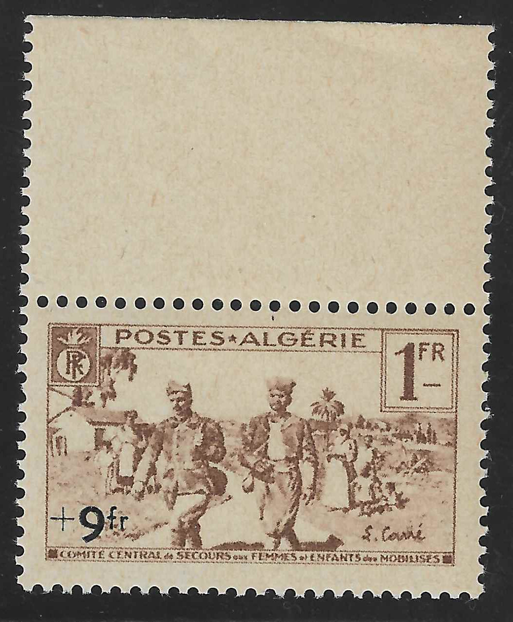 Algérie - n°YT 162a - surcharge bleu-noir - neuf** - SUP - signé Calves