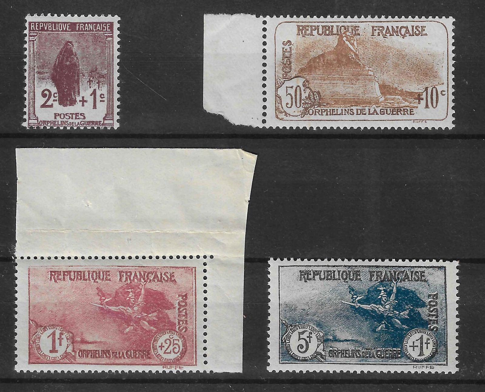 N°YT 229 à 232 - Orphelins - neufs** - SUP - signés et avec certificat Calves