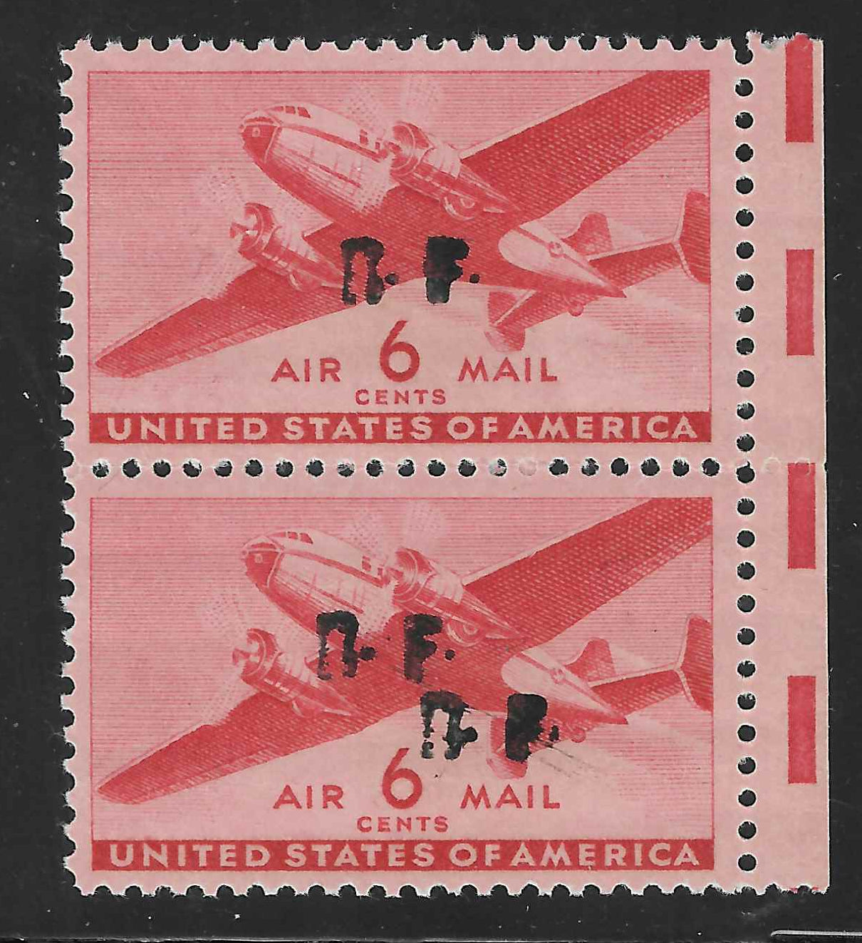 Poste aérienne militaire n°25 - Casablanca III - double surcharge tenant à normal - neufs** - SUP - signés Calves et Mayer