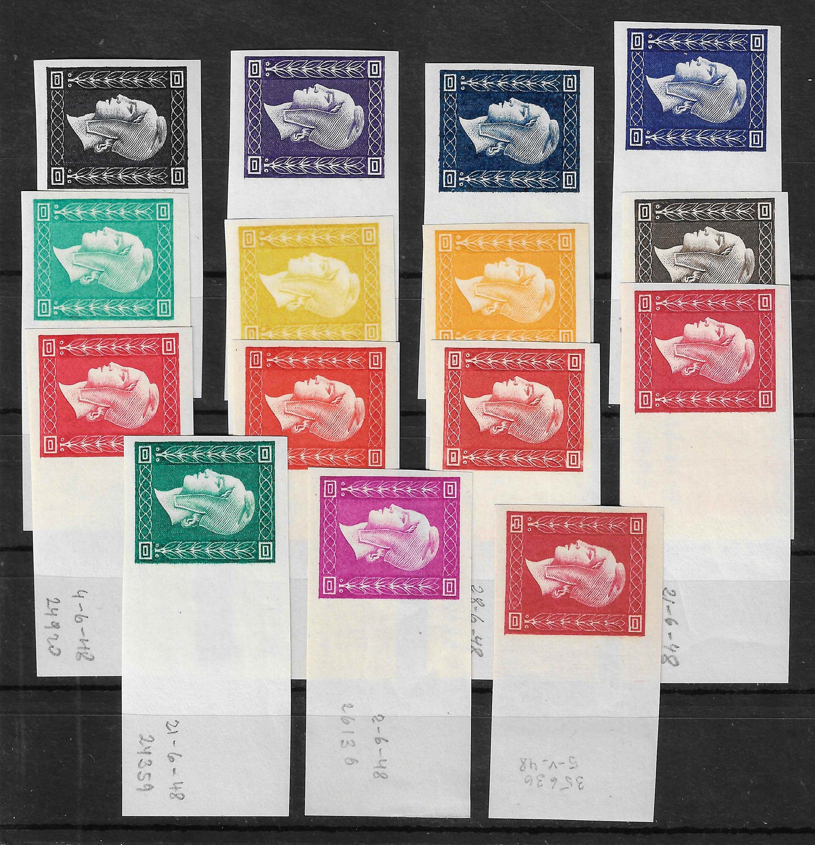 N°YT 701G à 701W - Marianne de Dulac - la série de 15 valeurs - neufs** - SUP - avec certificat papier Calves