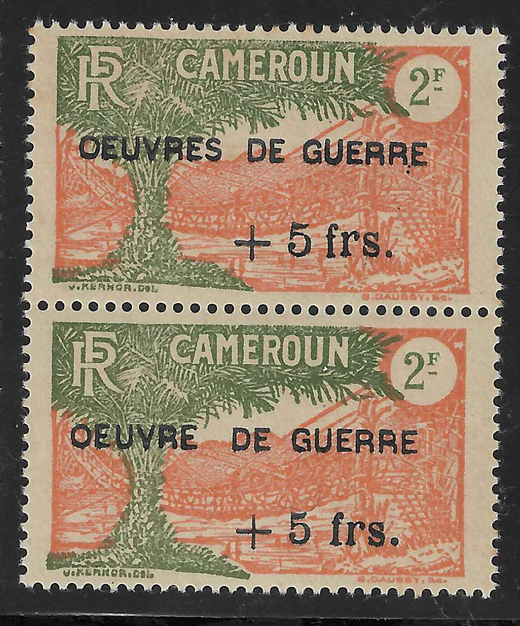 Cameroun - n°YT 235b - sans S à oeuvres tenant à normal - neuf** - SUP - signé Calves