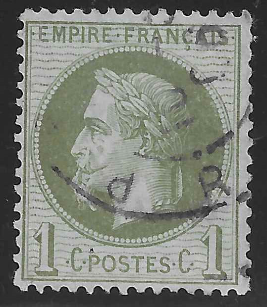 N°25b - Empire lauré - à la cigarette - oblitéré - TB - signé et avec certificat papier Calves