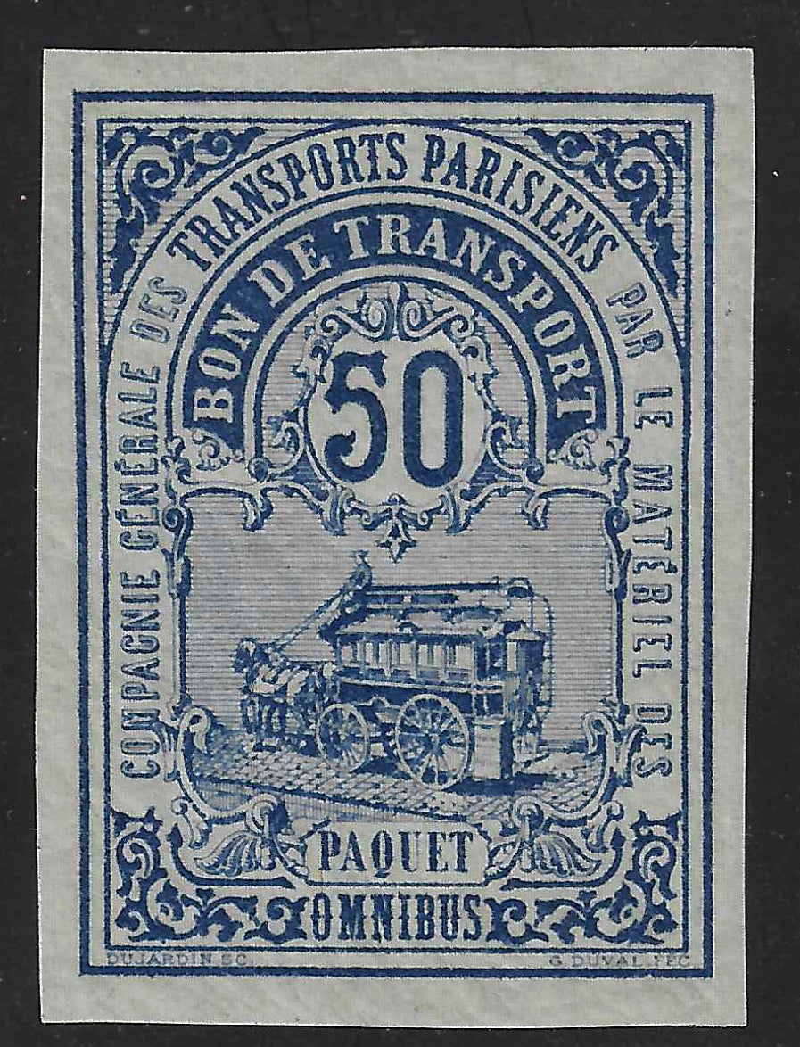 Colis postaux de Paris pour Paris n°2 - 50 c bleu - neuf** - SUP - signé et avec certificat Calves