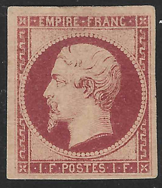 N°18 - Empire - 1 fr. carmin - neuf* - TB - signé Calves et Brun et avec certificat papier Calves