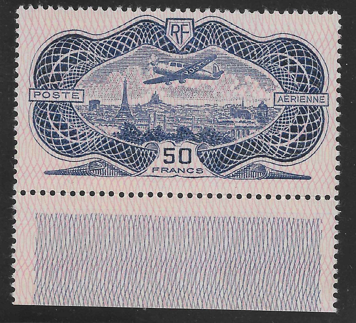 Poste aérienne n°15 - Burelé - neuf** - SUP - signé et avec certificat papier Calves