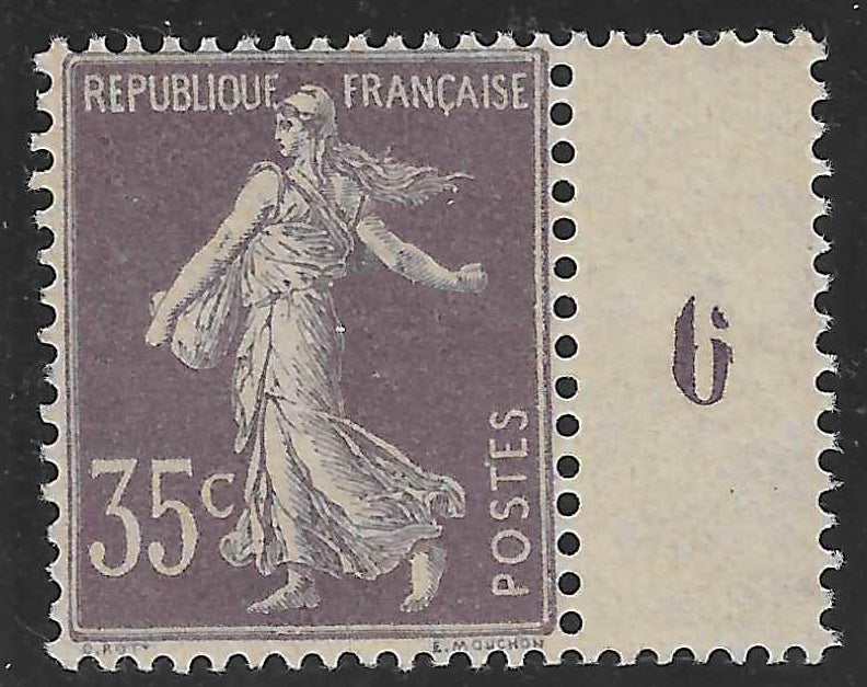 N°YT 136 - Semeuse - chiffres maigres - neuf** - SUP - signé et avec certificat Calves