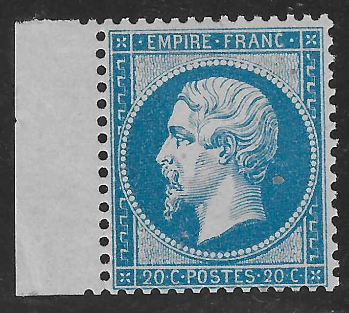 N°22 - Empire - 20 c. bleu - neuf* - SUP - signé Calves et Berck