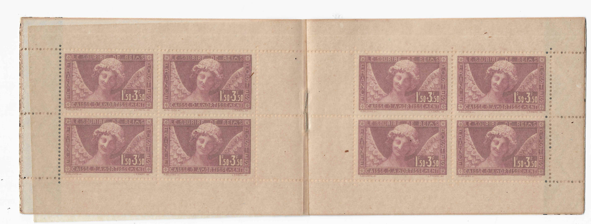 Carnet n°256-C1 - Sourire de Reims - neuf** - SUP - signé et avec certificat Calves