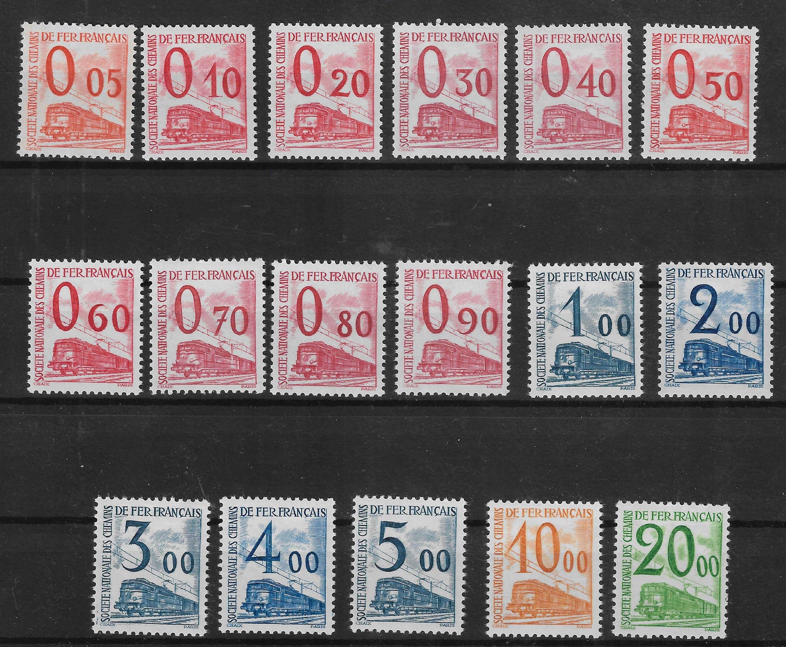 Petits colis n°31 à 47 - série complète - neufs** - SUP - avec certificat Calves