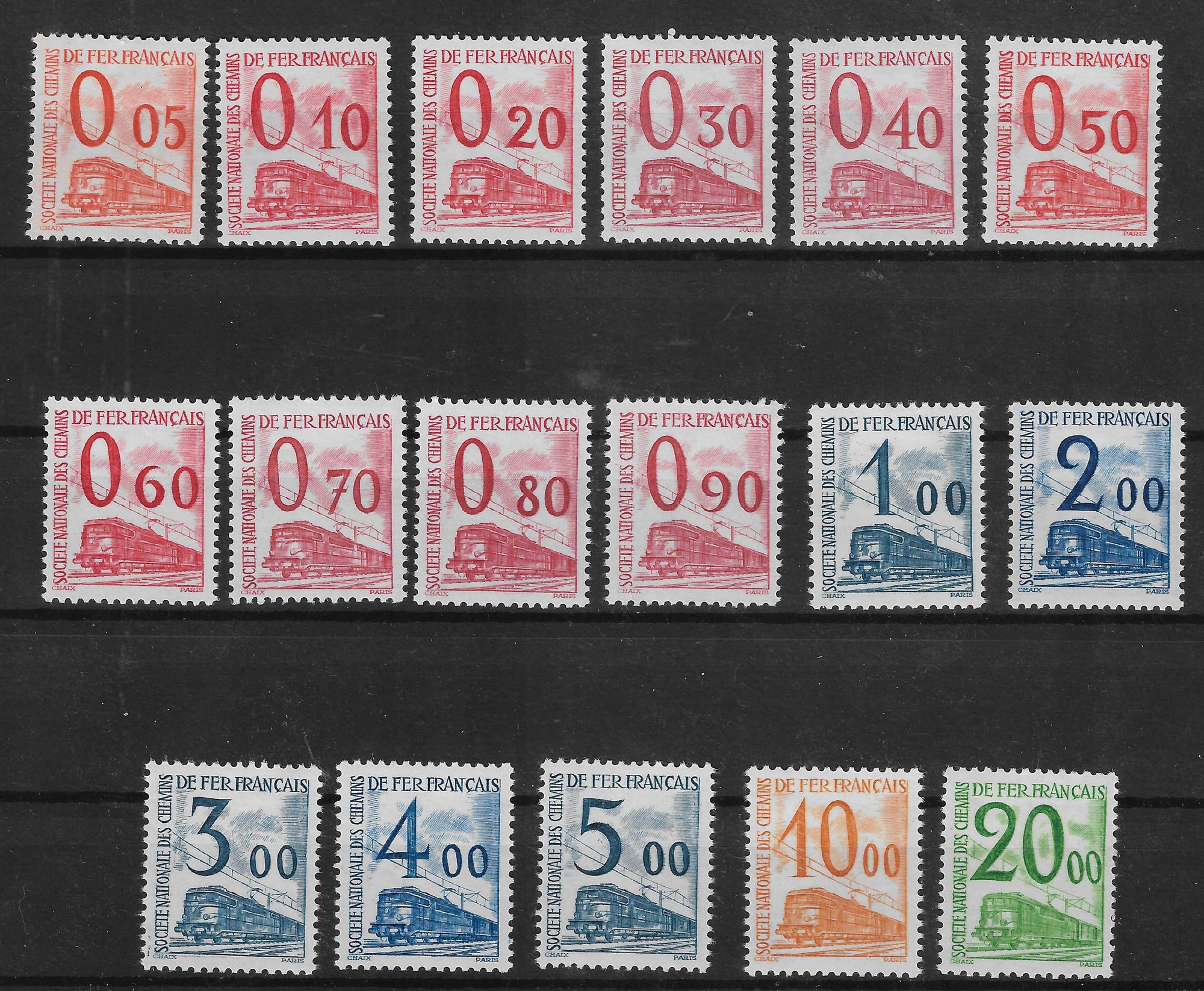 Petits colis n°31 à 47 - série complète - neufs** - SUP - avec certificat Calves