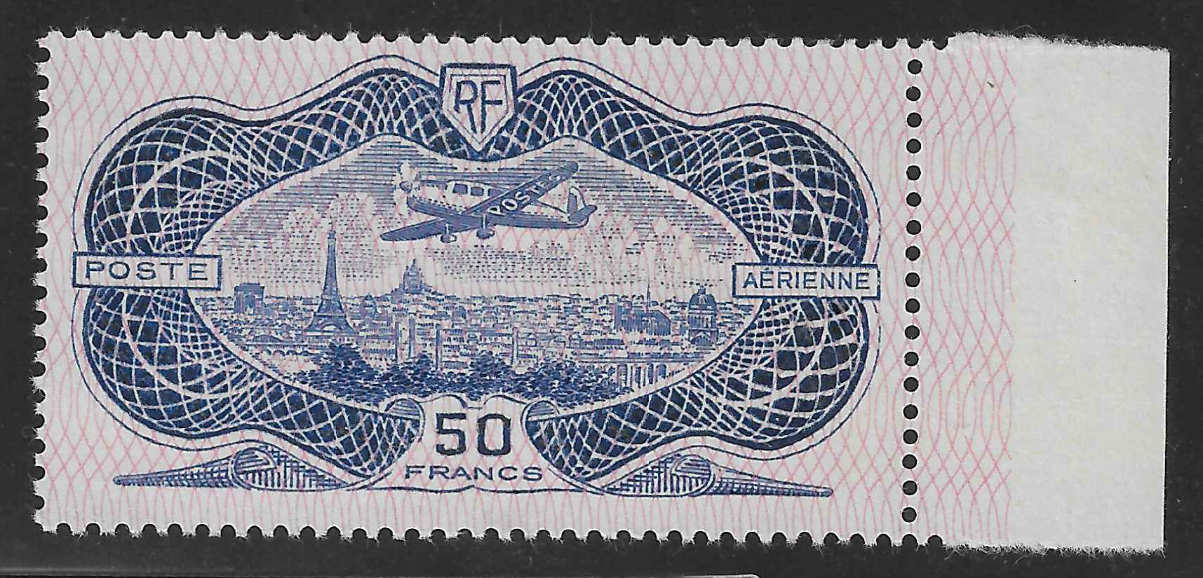 Poste aérienne n°15 - burelé - neuf** - TB - signé et avec certificat Calves