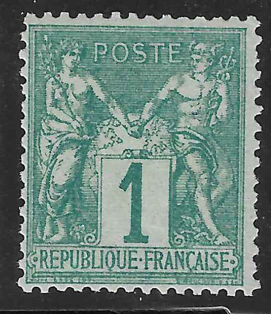 N°61 - Type Sage - 1 c. vert (I) - neuf** - SUP - signé Calves