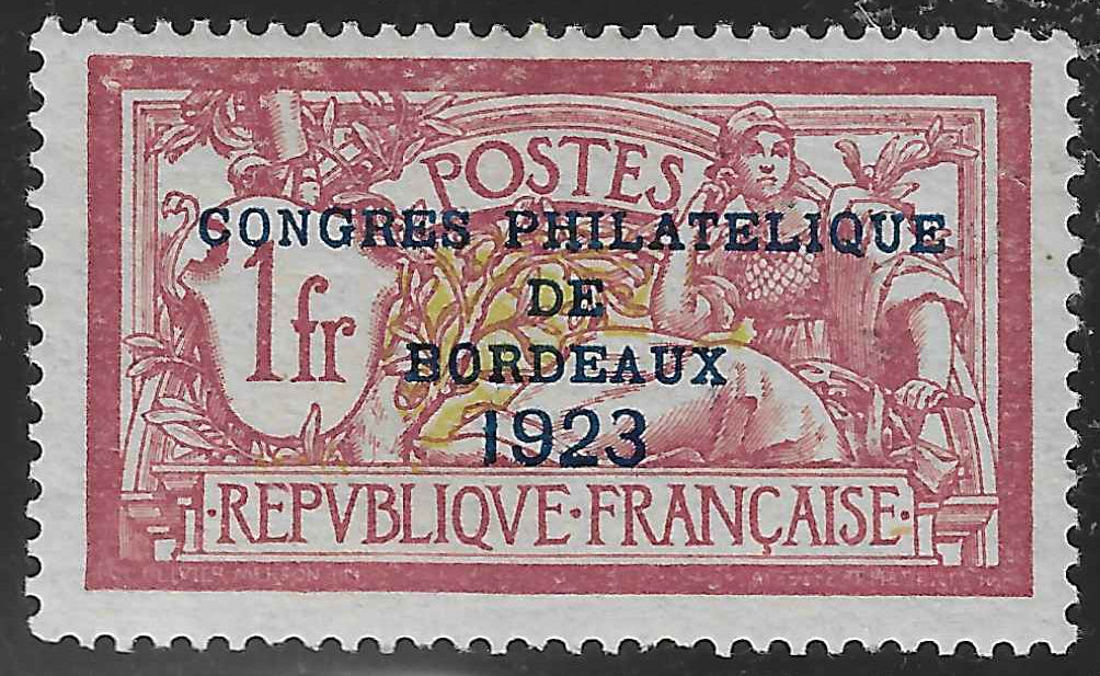 N°YT 182 - Congrès philatélique de Bordeaux - neuf* - TB - signé et avec certificat Calves