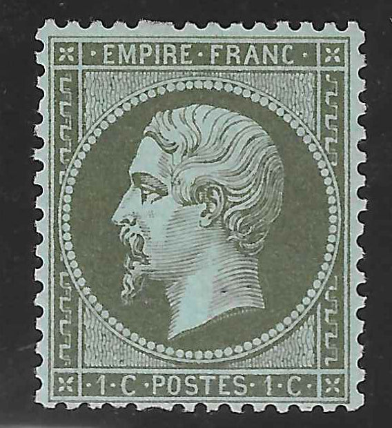 N°19 - Empire - 1 c. vert-olive - neuf* - TB - signé Calves