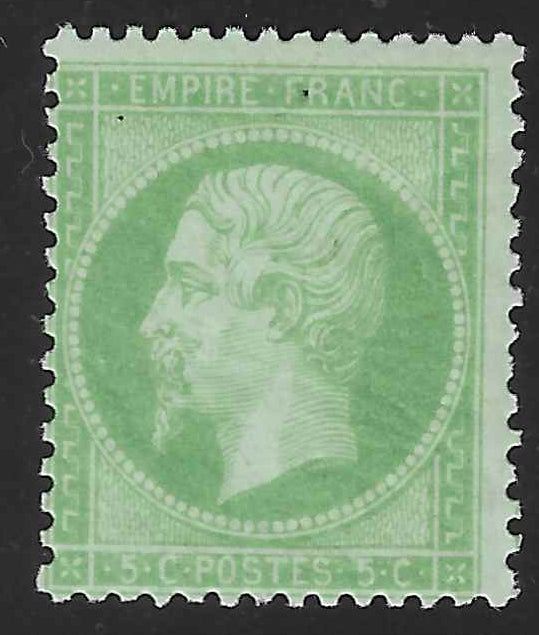 N°20 - Empire - 5 c. vert - neuf** - SUP - signé Calves
