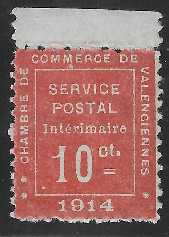 Guerre n° 1 - Valenciennes - neuf sans gomme - TB - signé Scheller