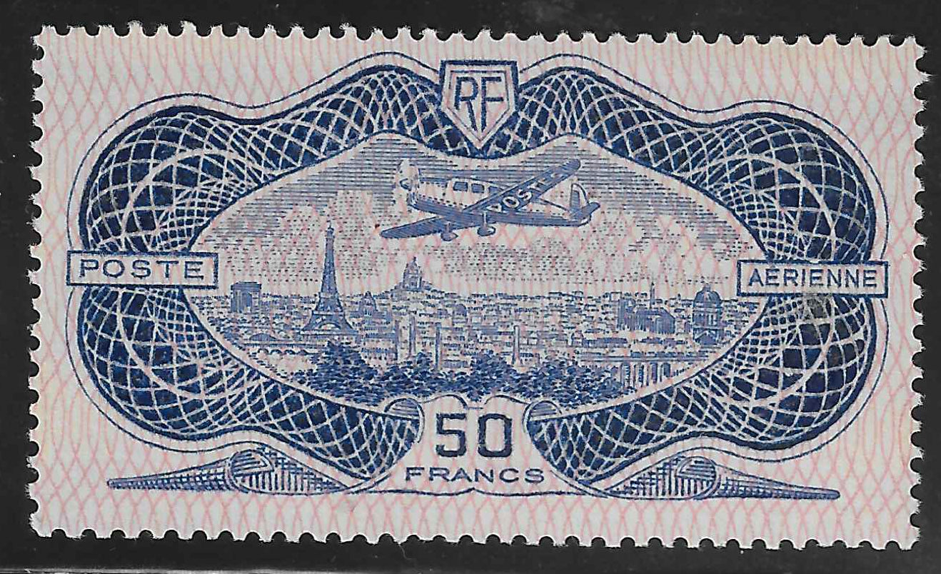 Poste aérienne n°15 - burelé - neuf** - TB - signé et avec certificat Calves