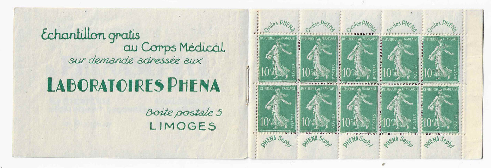 Carnet n°188-C2a - PHENA - neuf** - SUP - signé et avec certificat Calves