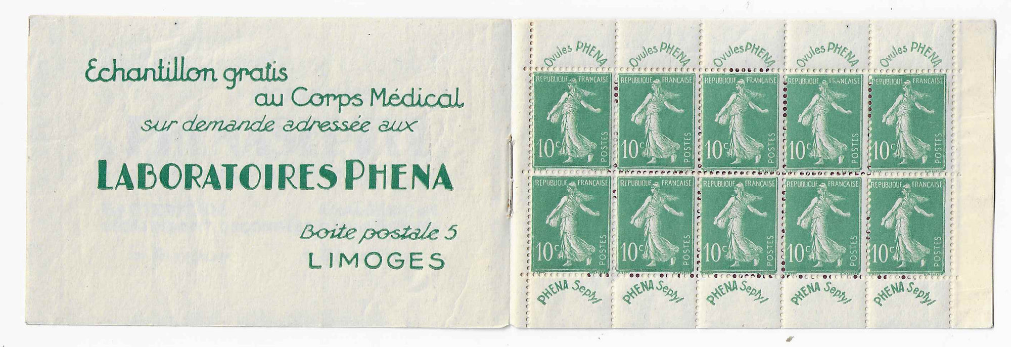 Carnet n°188-C2a - PHENA - neuf** - SUP - signé et avec certificat Calves