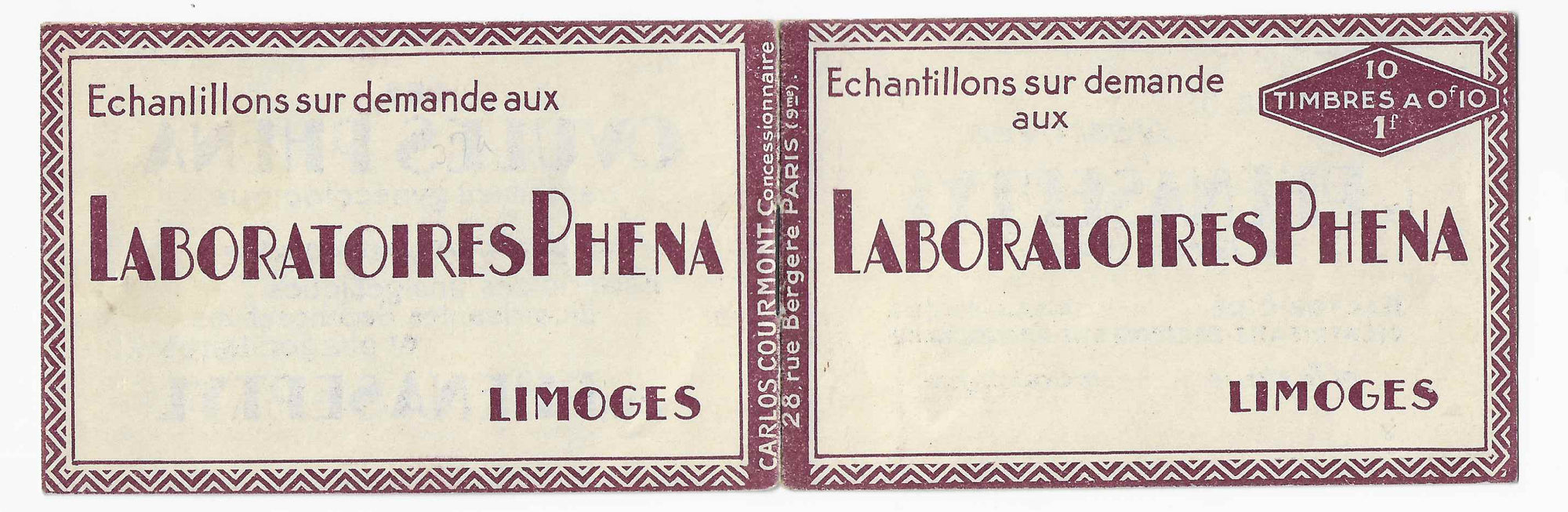 Carnet n°188-C2a - PHENA - neuf** - SUP - signé et avec certificat Calves