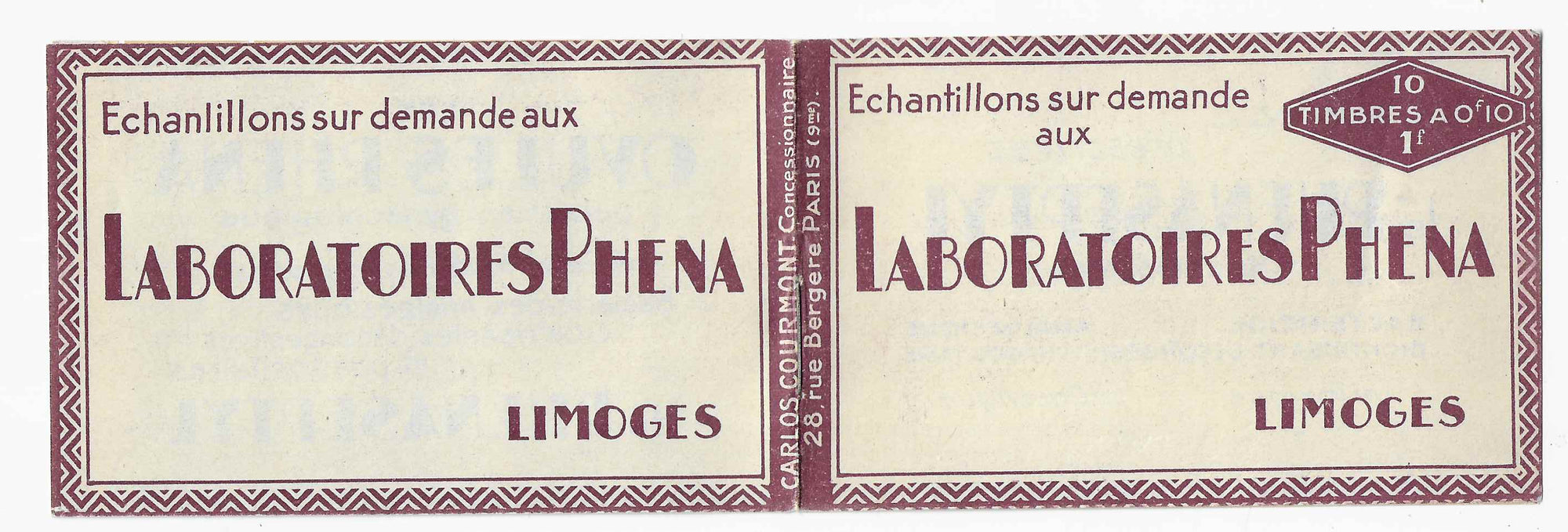 Carnet n°188-C2 - PHENA - neuf** - SUP - signé et avec certificat Calves