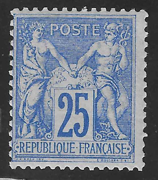 N°78 - Type Sage - 25 c. outremer (II) - neuf* - TB - signé Brun et avec certificat Calves
