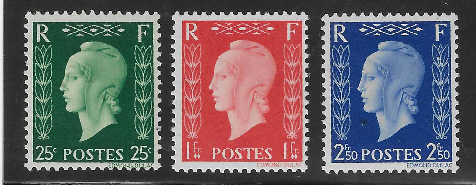 N°YT 701D à 701F - Série de Londres - neufs*/** - TB - signés Calves