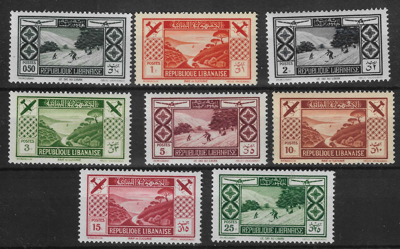 Grand Liban - poste aérienne n°49 à 56 - neufs** - SUP