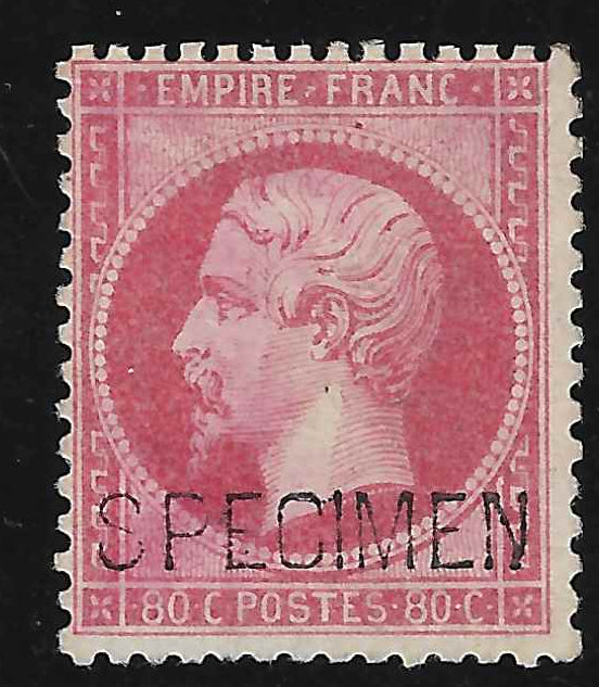 N°24d - Empire - 80 c. rose - surchargé Spécimen - neuf sans gomme - TB - signé Calves