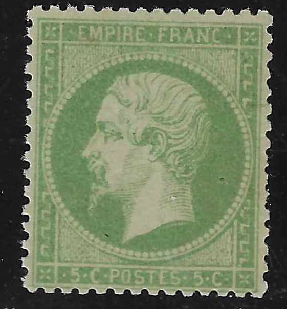N°20 - Empire - 5 c. vert - neuf* - TB - signé Brun