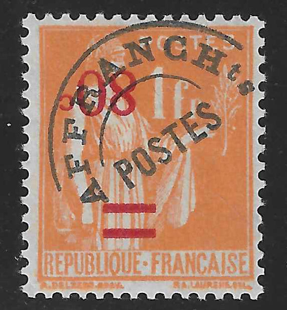 Préoblitéré n°74a - surcharge 80 c. renversée - neuf* - TB - signé Roumet et avec certificat Calves