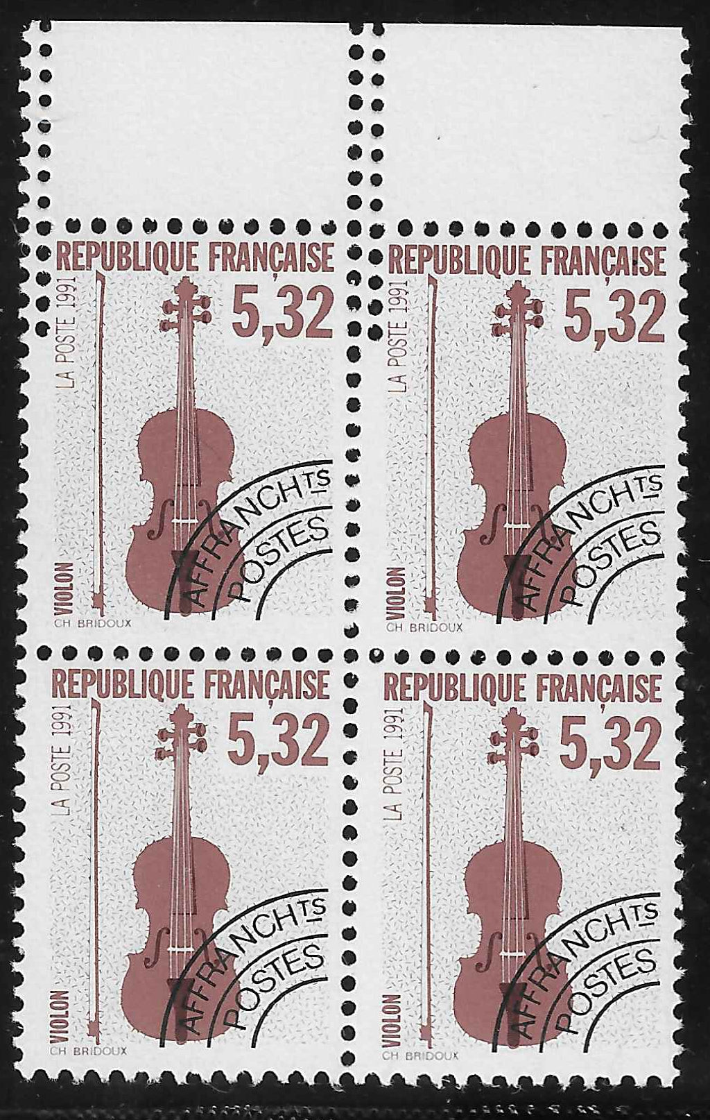 Préoblitéré n°YT 223 - paire avec double piquage partiel - neufs** - SUP - signés Brun