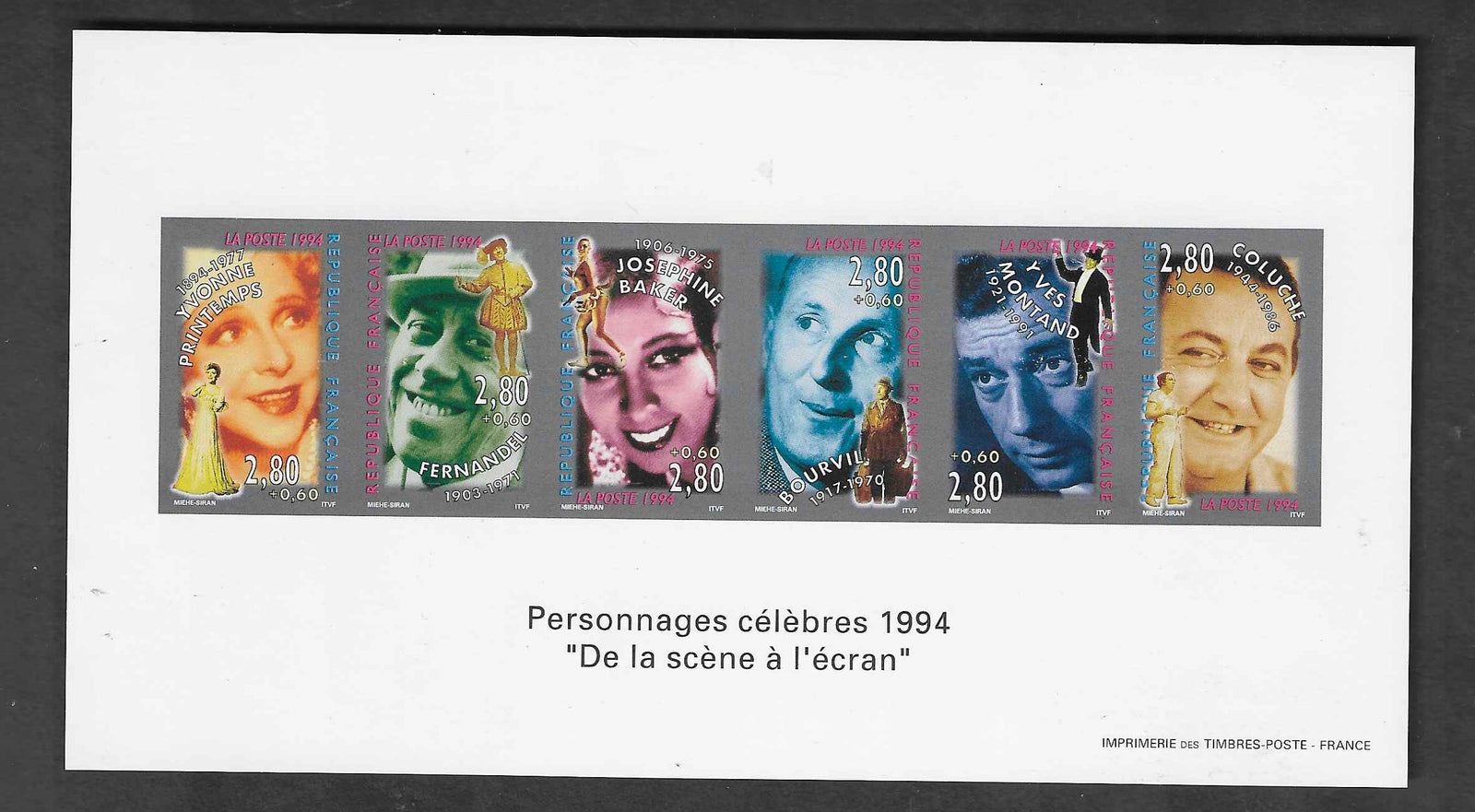 N°Yvert 2897 à 2902 - le feuillet collectif - neuf** - SUP