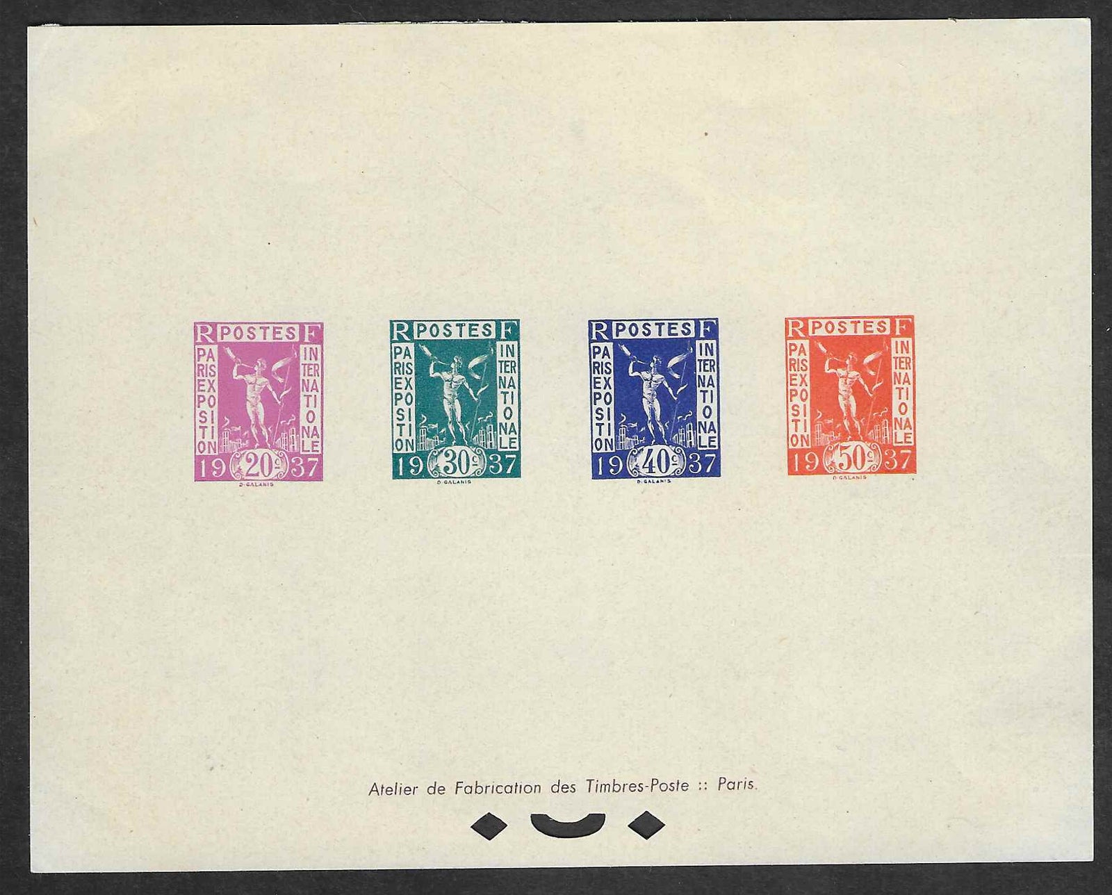 N°YT 322 à 324 - exposition Artes et Techniques - épreuve collective - B/TB