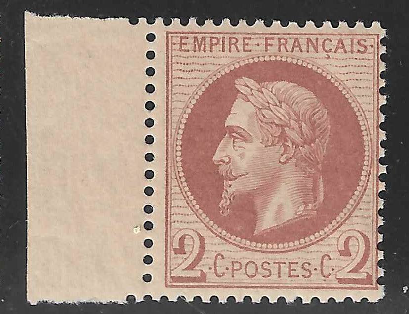 N°26A - Empire lauré - 2 c. rouge-brun type I - neuf** - SUP - signé Calves