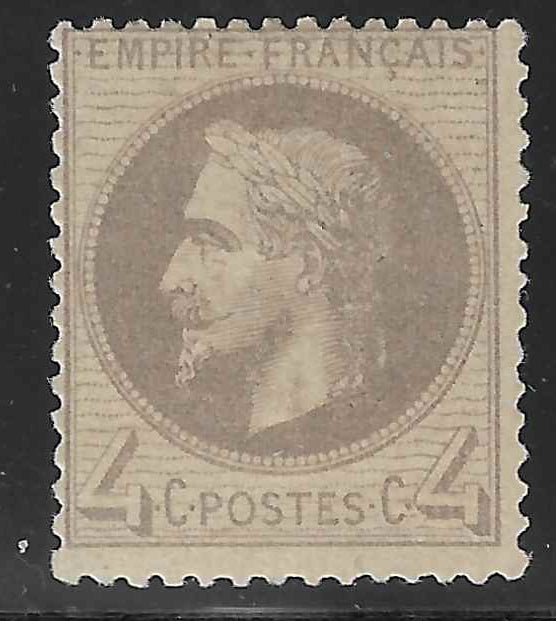 N°27A - Empire lauré - 4 c. gris type I - neuf* - TB - signé Calves