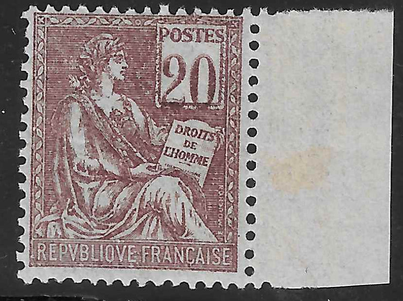 N°YT 113a - Mouchon - chiffres très déplacés - neuf** - SUP - signé Calves