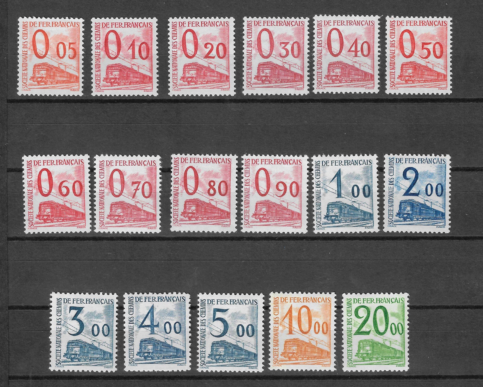 Petits colis n°31 à 47 - série complète - neufs** - SUP - avec certificat Calves