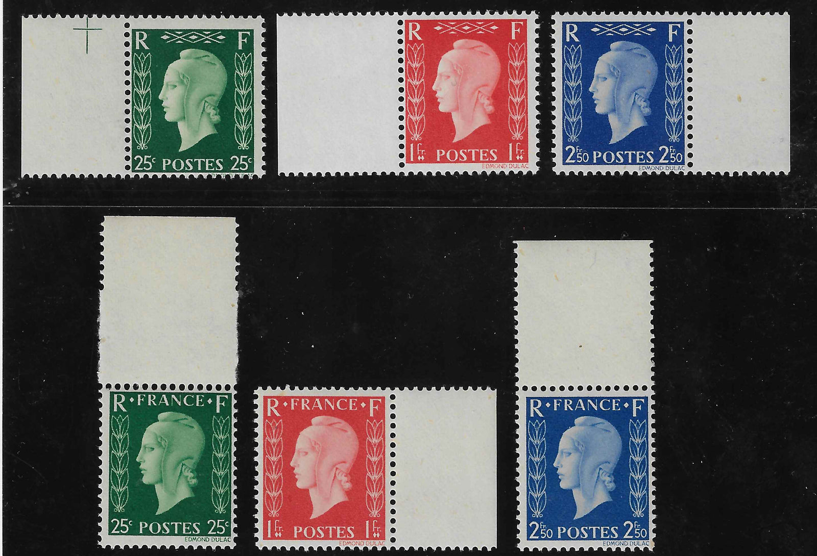 N°YT 701A à 701F - série de Londres - neufs** - SUP - signés et avec certificat papier Calves