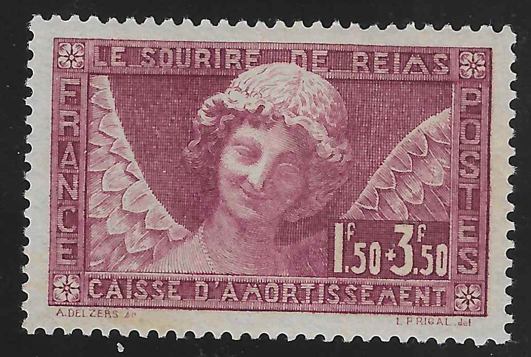 N°YT 256 - Sourire de Reims - neuf** - SUP - signé Calves