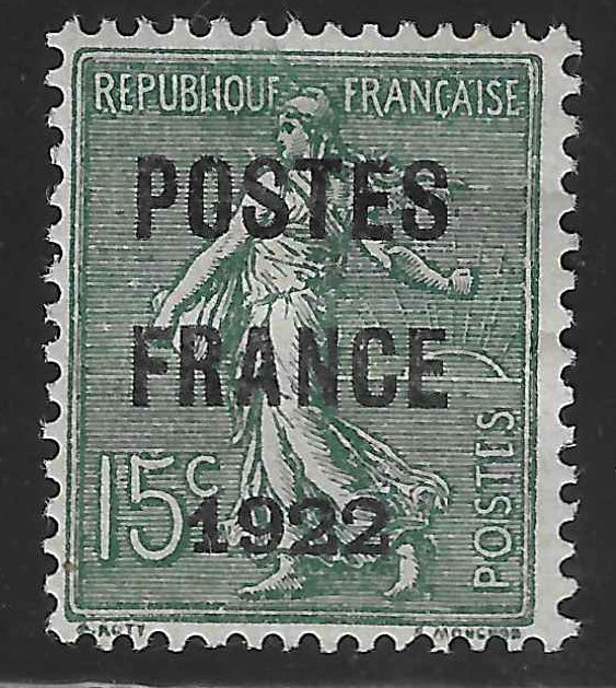 Préoblitéré n°37a - Postes France 1922 - neuf* - TB - signé et avec certificat Calves